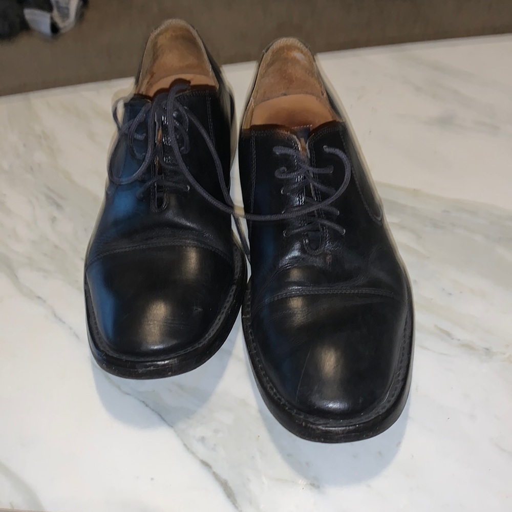 COACH Leather Lace Up Loafers Size 7D with Goodyear replacement sole shown